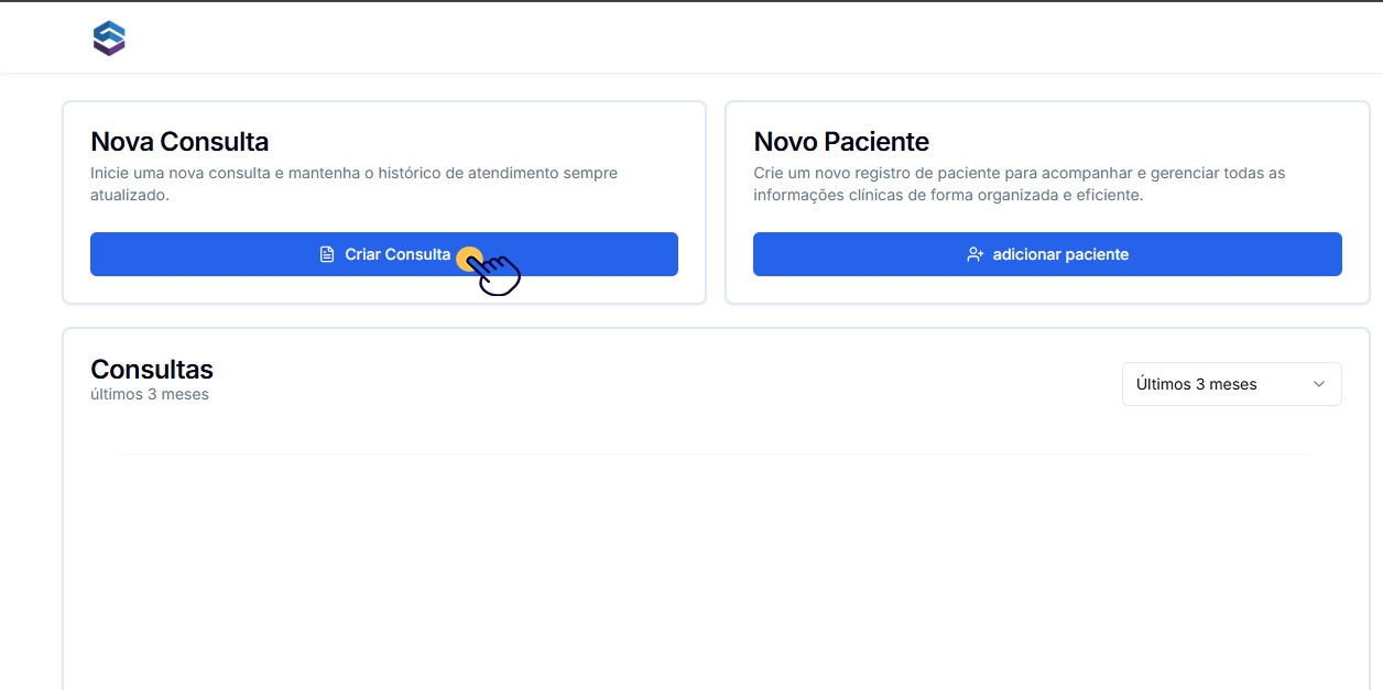 Botão de criar consulta